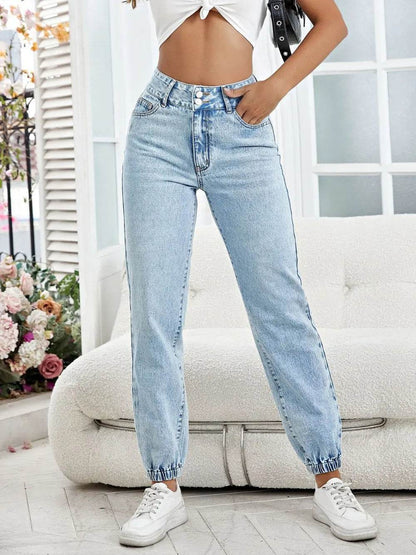High Waist Jeans with Pockets Trendsi ad11f682-a590-49bc-a6f2-d883fb3577d6-Max