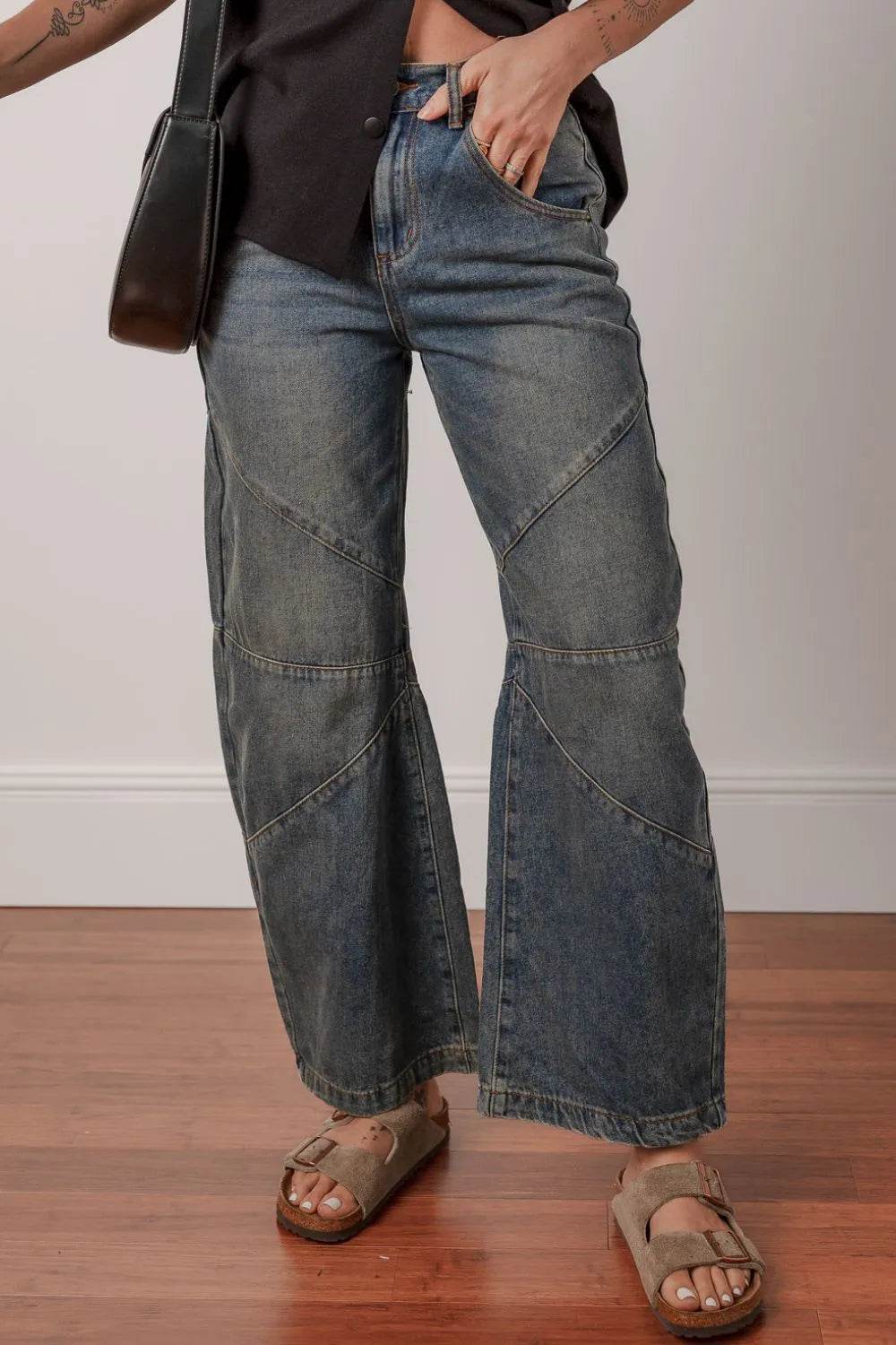 Exposed Stitching Loose Straight High Waist Jeans Trendsi ad22eb5d-5027-48e6-a26b-2207e410b8bd-Max-Origin
