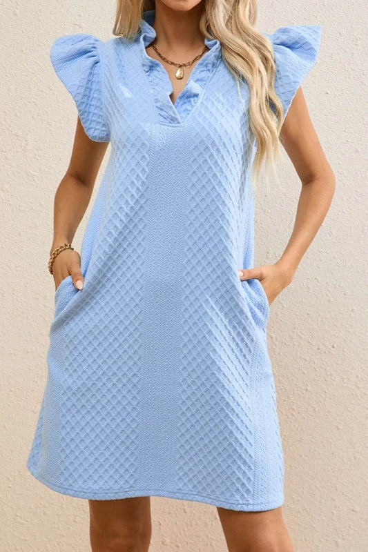 Ruffled V-Neck Cap Sleeve Mini Dress Light Blue Trendsi ad27f1f3-1619-4126-a6c1-4830eb431a4e-Max