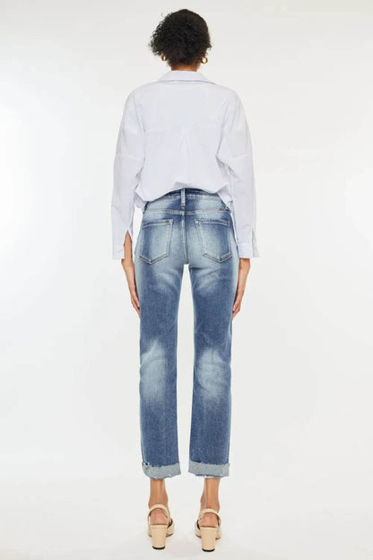 Kancan High Rise Cuffed Straight Jeans Trendsi ad7f1a85-4beb-46e6-b608-60a7957c5674-Max