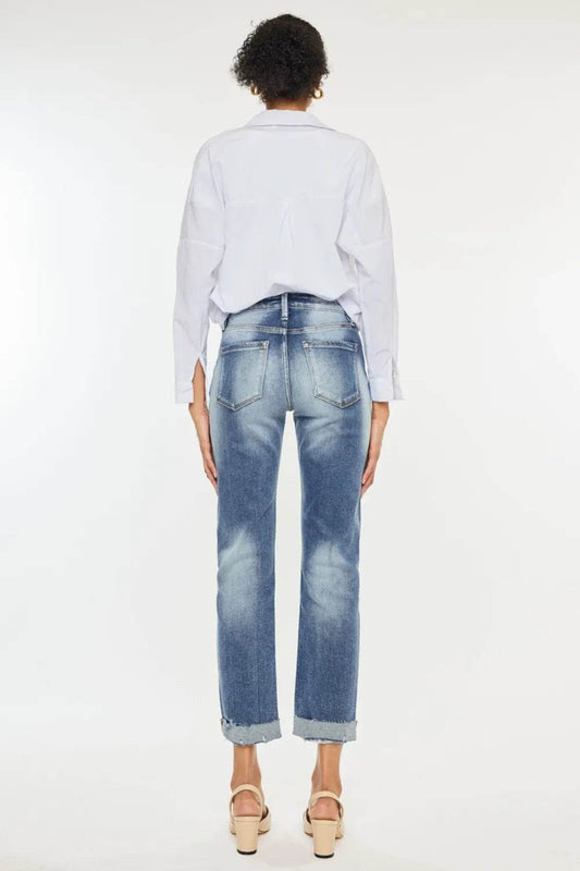 Kancan High Rise Cuffed Straight Jeans Trendsi ad7f1a85-4beb-46e6-b608-60a7957c5674-Max