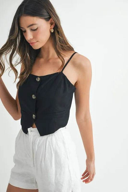 MABLE Linen Mix Button Down Tank Top Trendsi ad8db6e1131b480790a95822b13d0b54-Max-Origin