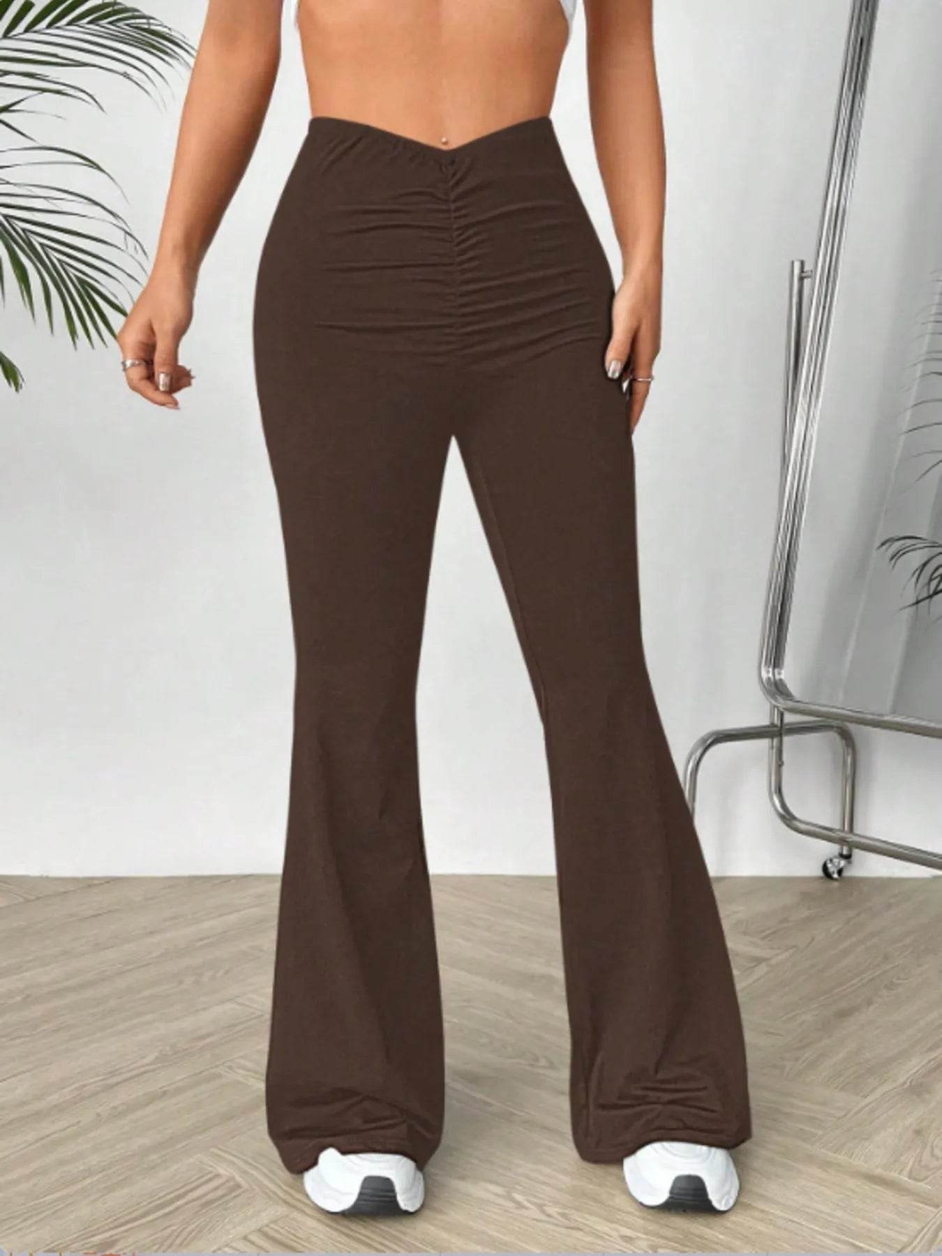 High Waisted Flare Pants Brown Trendsi ad9c330ce24e48b981973a187c4aa046-Max-Origin