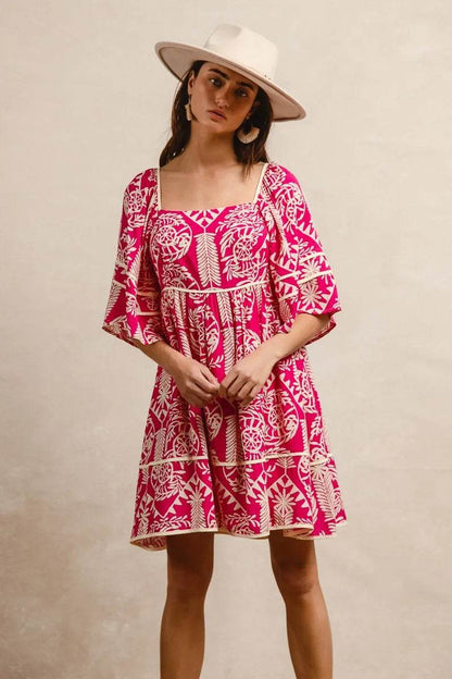 BiBi Aztec Woven Printed Contrast Binding Dress Trendsi adaefbdc2c7f41a28d12a006de7d3074-Max-Origin