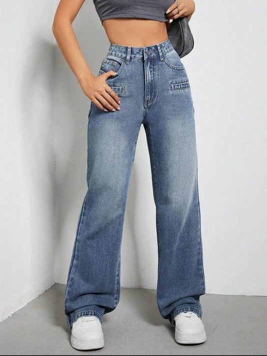 High Rise Wide Leg Jeans with Pockets Medium Trendsi adb7fb95-cade-4a70-af54-5cd5b85a4647-Max