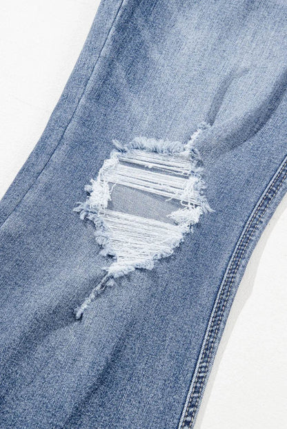 Distressed Raw Hem Bootcut Jeans Trendsi adc2c6c8-a544-46af-bc13-013bc462f898-Max
