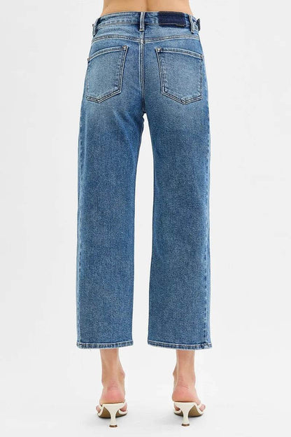 RISEN High Rise Crop Length Barrel Adjustable Waist Band Jeans Trendsi ae30c4f9d95f4c2db5925b9492daefeb-Max-Origin