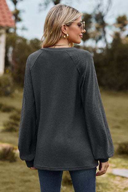 Notched Neck Raglan Sleeve Blouse Trendsi ae36981cee5a47149c472093e22a4209-Max