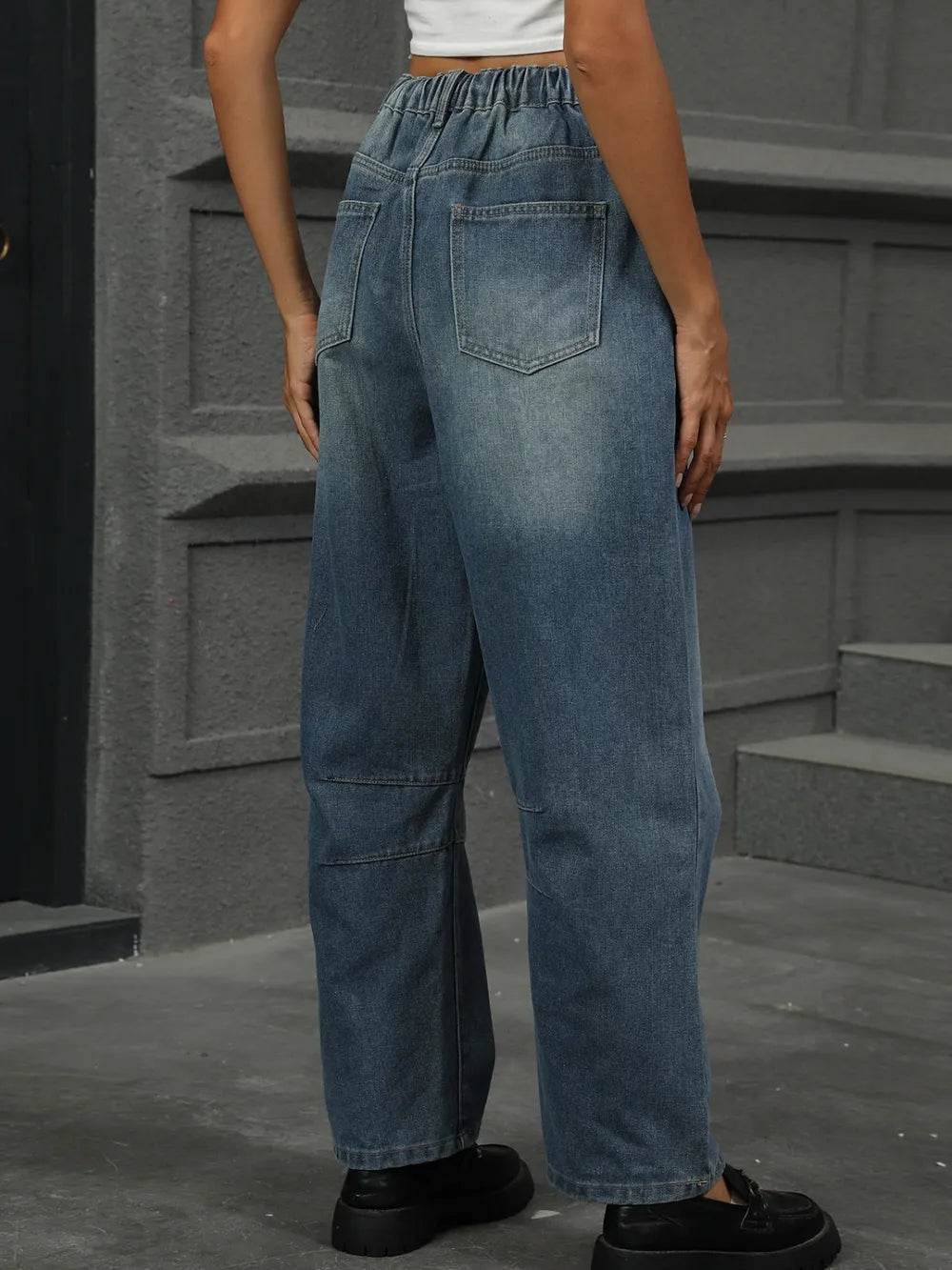 Half Elastic Waist Straight Leg Jeans Trendsi ae4a0910-2c86-4bd7-98fa-700ed8f81678-Max