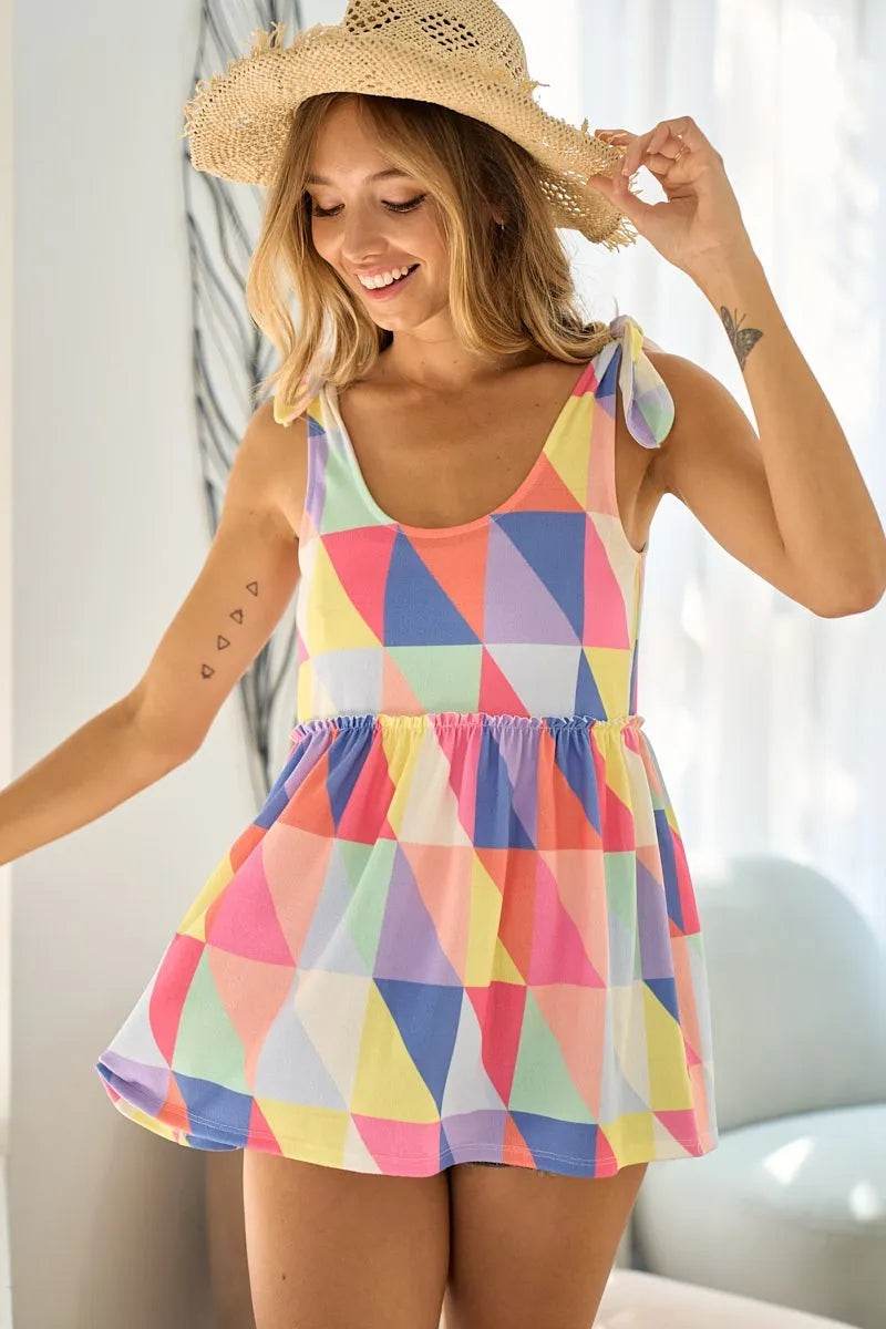 BiBi Multi Color Block Brushed Tied Ribbon Shoulder Top Trendsi ae4afed69c974ab3ab5d62989eec712e-Max-Origin