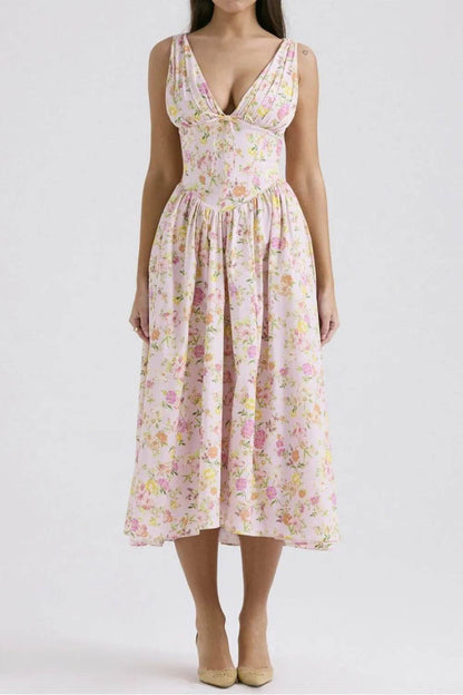 Floral V-Neck Sleeveless Midi Dress with Pockets Trendsi ae6d92ed-36fc-4f43-8aab-0a0b95abccbe-Max-Origin
