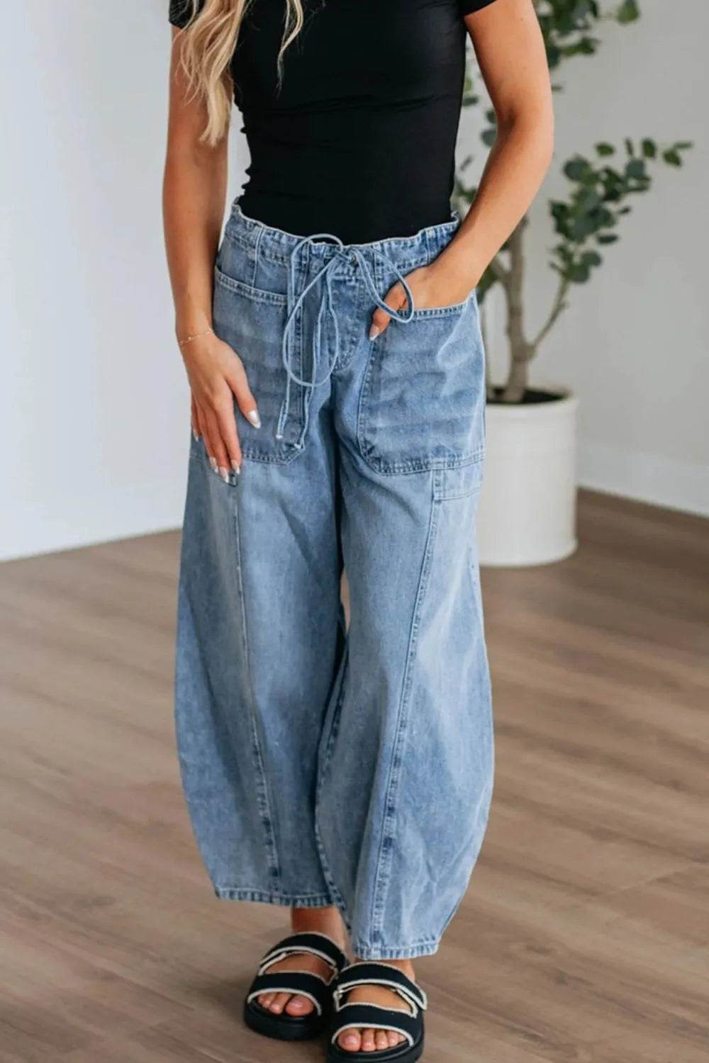 Wide Leg Drawstring Jeans Trendsi ae9b02f9-3930-447e-9549-9c92de1bd6ef-Max-Origin