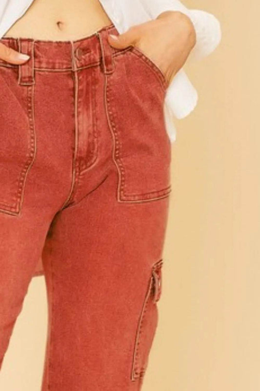 Annie Wear Straight Leg Jeans with Cargo Pockets Trendsi aeb660b3-8b08-468c-864e-bd148475a704-Max