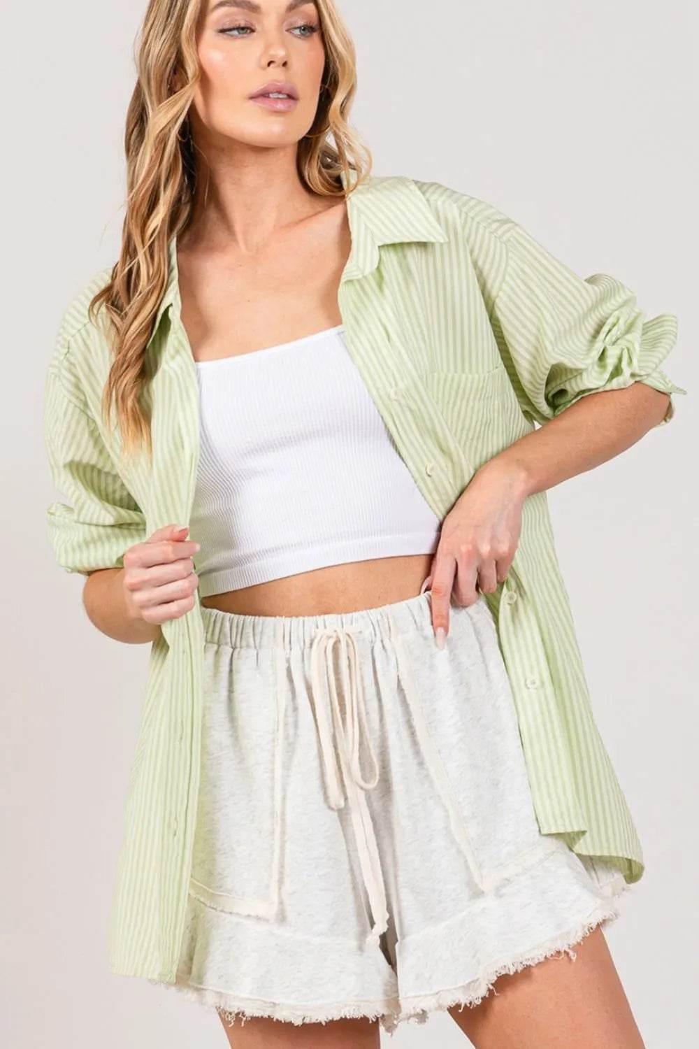 SAGE + FIG Striped Button Up Long Sleeve Shirt Trendsi aef05dfd-60de-4507-84e3-cdc42eb80447-Max