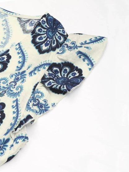 Printed V-Neck Cap Sleeve Dress Trendsi af0276e9-47d7-4945-a3b2-bce25b2f4960-Max-Origin