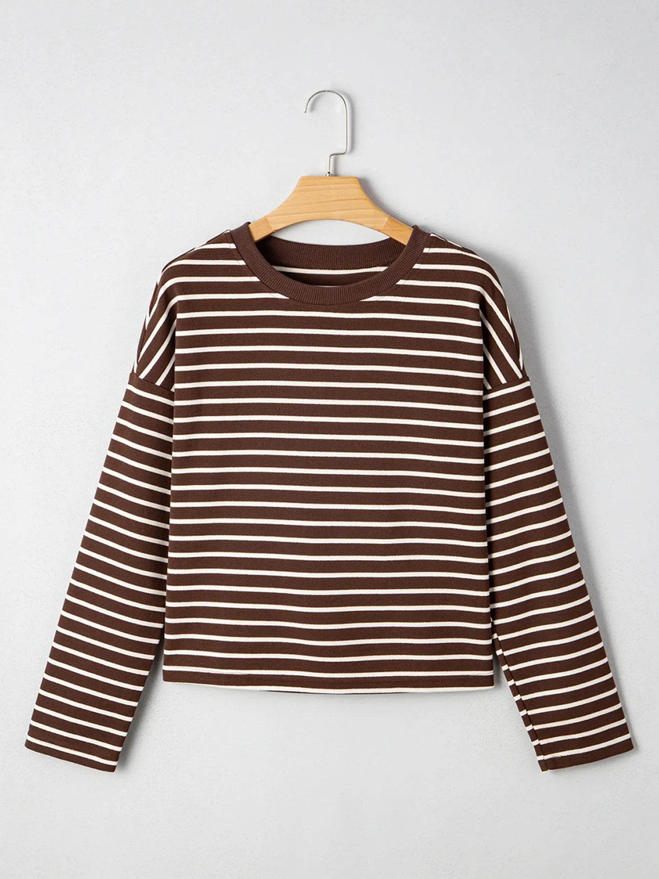 Stripe Cropped Crew Neck Long Sleeve T Shirt Trendsi af0f966d283447cf94cce7b41cf191fc-Max-Origin
