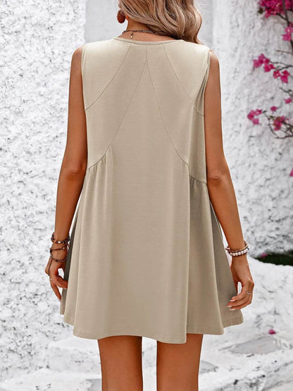Mandy V-Neck Sleeveless Mini Dress Trendsi af14be43-7496-47a8-8f9d-f45533f139c6-Max