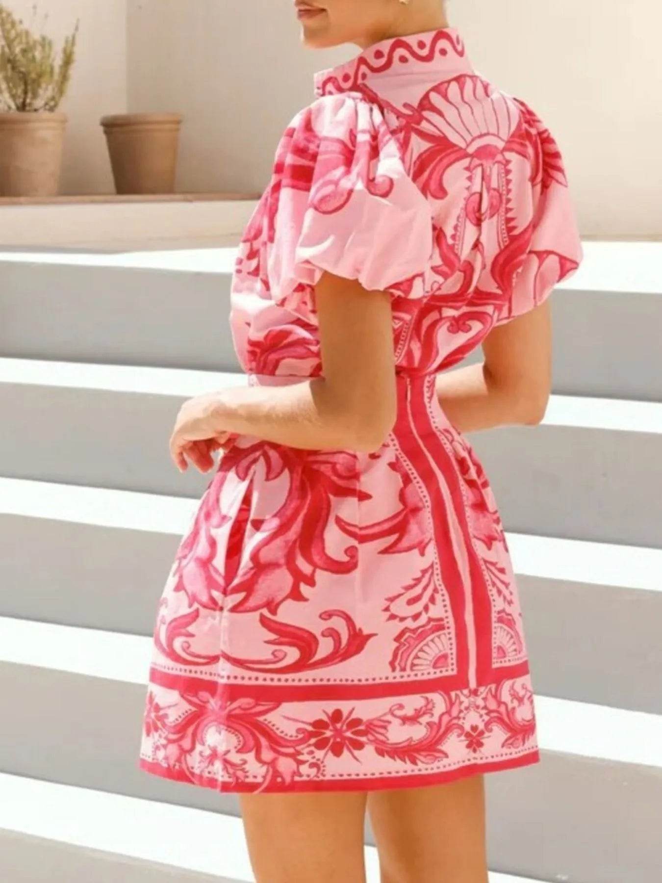 Printed Puff Sleeve Top and Skirt Set Trendsi af337e02-3ac4-48f7-8ce9-98007f128437-Max-Origin