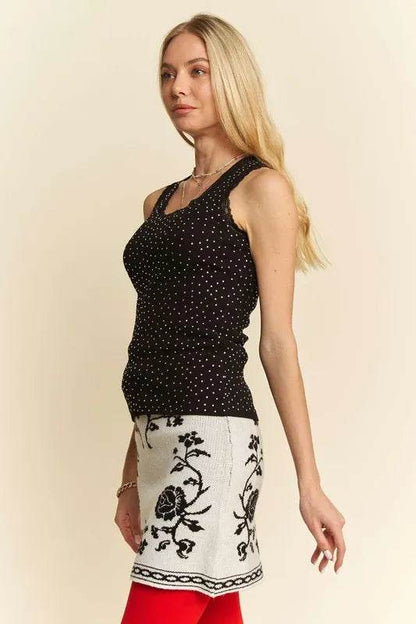 Davi & Dani Rhinestone Lace Trim Detail Tank Trendsi afb3c9a6e214461ebcfea2067cff2980-Max-Origin