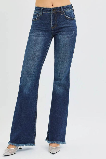 RISEN Full Size Tummy Control Mid Rise Flare Jeans Plus Size Trendsi afc8a733612148beb8e06b19437f0937-Max-Origin