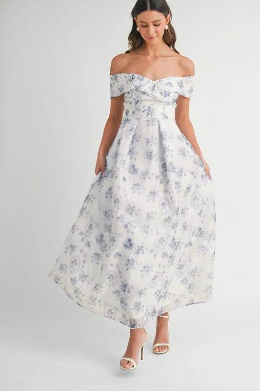 MABLE Floral Printed Off Shoulder Maxi Dress Trendsi b0377141759e4481b188862d42edb704-Max-Origin