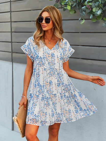 Floral Print V-Neck Ruffle Tiered Summer Mini Dress Trendsi b047b2fe-cc5c-4c24-9049-ba24f244c9cb-Max-Origin