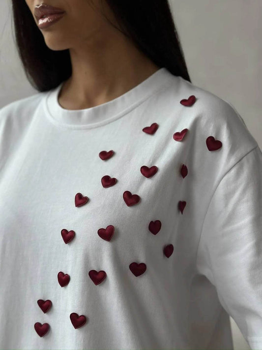 Plus Size Heart Round Neck Short Sleeve T-Shirt Trendsi b0587929c91b4de4b3c226c110a943fd-Max-Origin