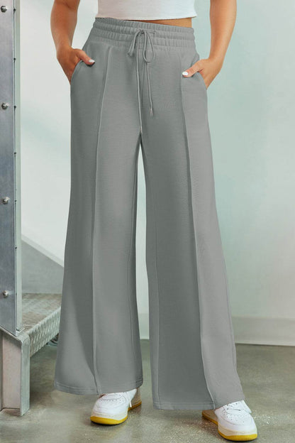 Drawstring Wide Leg Pants with Pockets Sage Trendsi b0ddb2e7c75941d18f1fa6397bd60dcf-Max