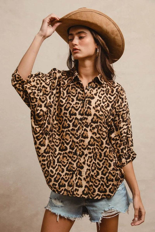 BiBi Leopard Prints Overseized Short Sleeves Top Trendsi b0e68e7450524b298f3f7cfb14e5365b-Max-Origin
