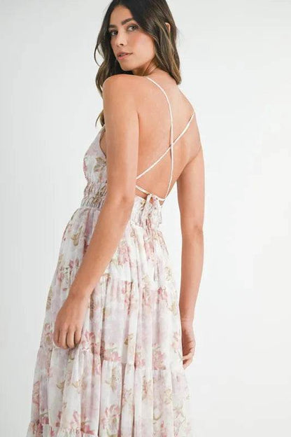 MABLE Floral Print Tiered Cami Maxi Dress Trendsi b14e3e23234247b488813ccdfd231a24-Max-Origin