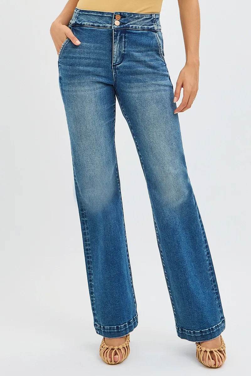 RISEN Full Size Tummy Control High Rise Bootcut Jeans with Double Button Waistband Plus Size Trendsi b211e20dc5f24c7891b65fee1a5f1603-Max-Origin