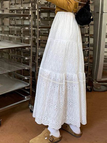 Eyelet Lace Tiered Maxi Skirt Trendsi b214eed508944c61a900095b95bb7bc1-Max-Origin