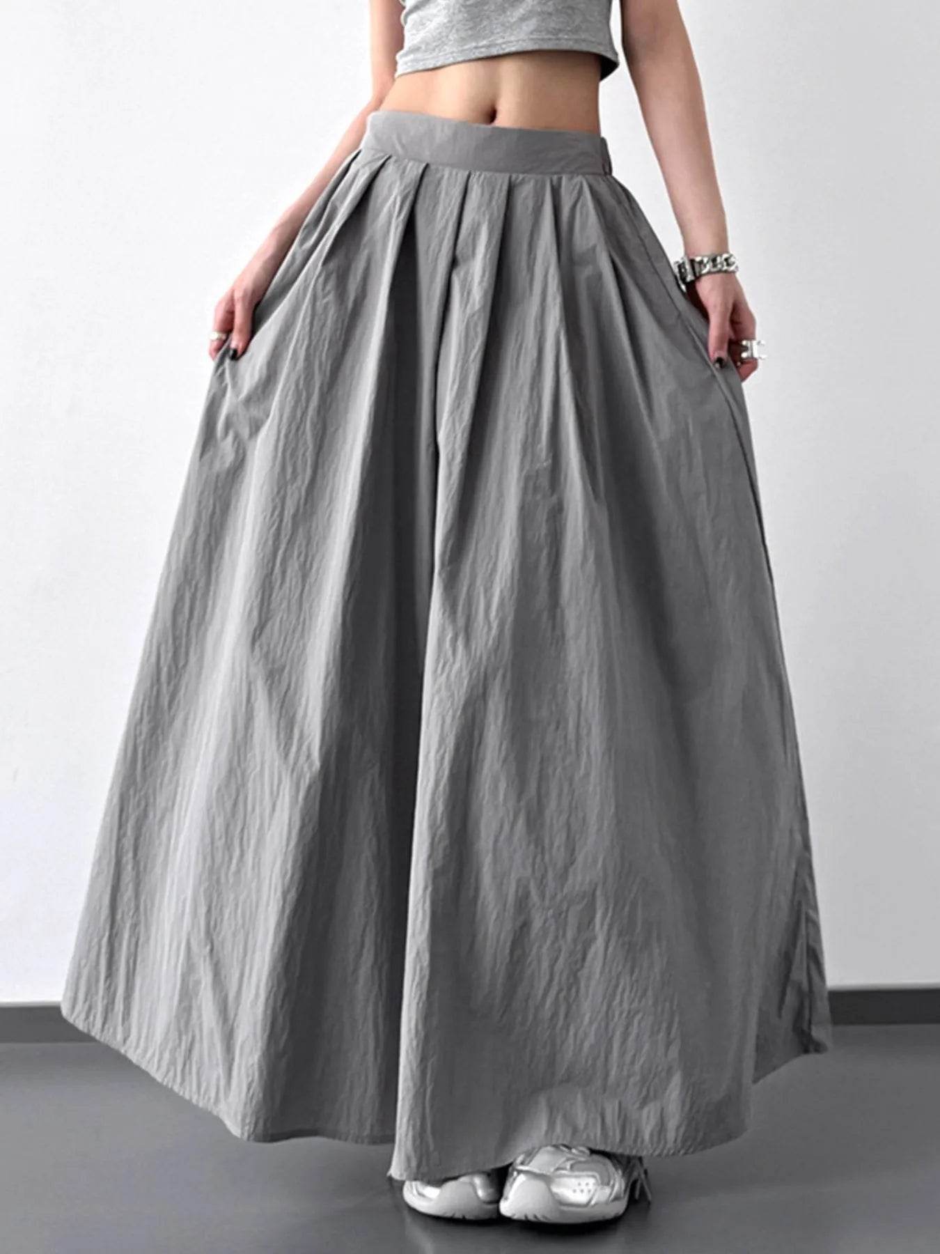 Pleated Linen Maxi Skirt Trendsi b21596b5-9c6c-432f-84cd-b30182583a96-Max-Origin
