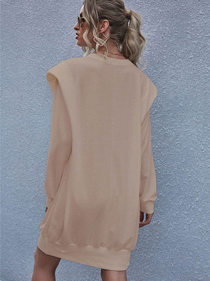 Round Neck Long Sleeve Mini Dress Trendsi b24d48d7279d4d0a8b25bc834db0ff47-Max