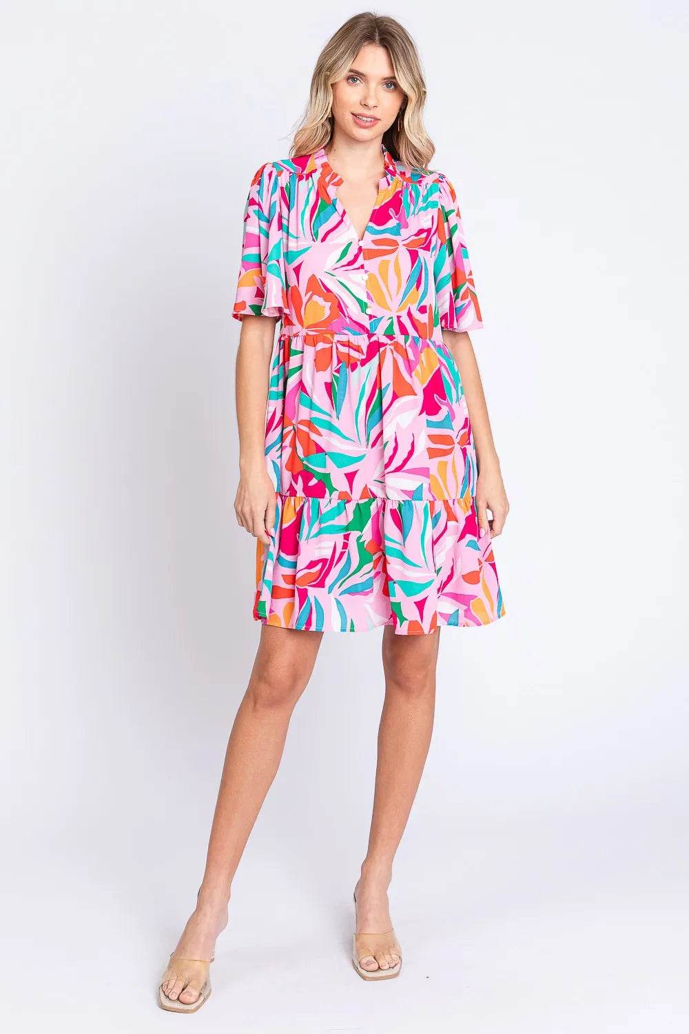 GeeGee Floral Ruffled Mini Dress Trendsi b2aeedad-ff10-4499-b27b-529e3353a302-Max