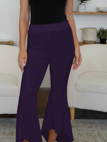 FAM-FAM High-Low Bootcut Pants Trendsi b2d80f2e-4df3-4f93-806a-9dc106eae93d-Max