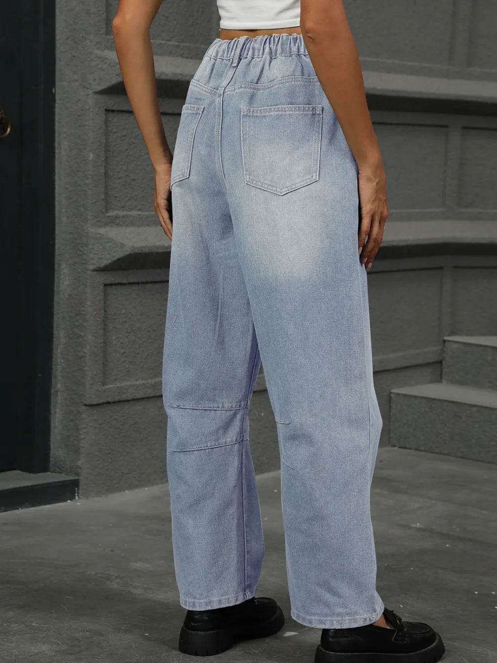 Half Elastic Waist Straight Leg Jeans Trendsi b2ec632c-60b9-4d64-88a2-8a3cfb0d46b4-Max