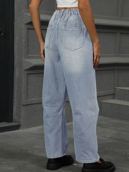 Half Elastic Waist Straight Leg Jeans Trendsi b2ec632c-60b9-4d64-88a2-8a3cfb0d46b4-Max