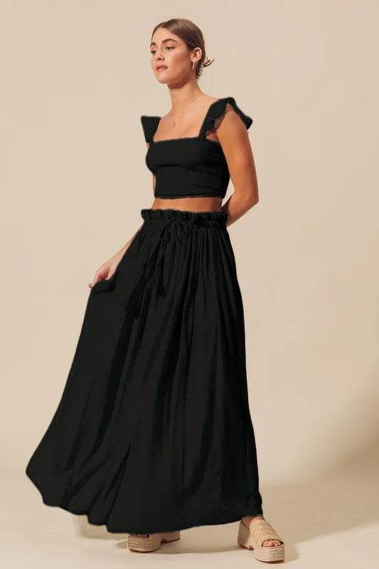 SO ME Smocked Top and Flowy Maxi Skirt Set Trendsi b45db2b1-53f1-415c-ba34-218a099938cf-Max-Origin