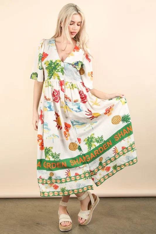 VERY J Button Down Printed Midi Dress Trendsi b4b12419ed87409eb1970ac1e25b932b-Max-Origin