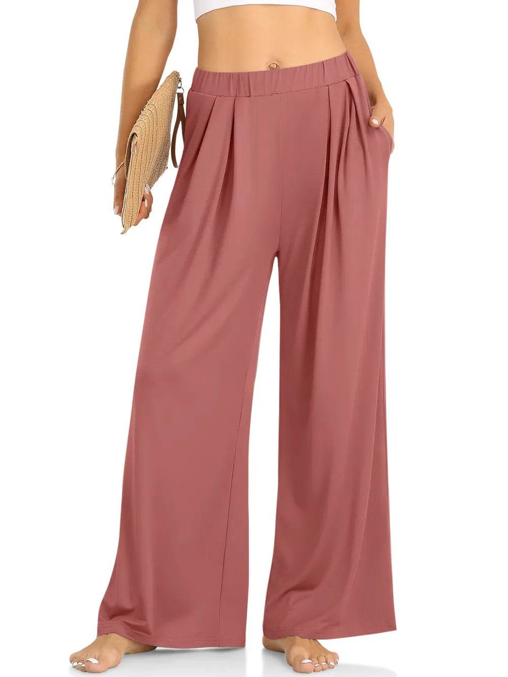 Elastic Waist Wide Leg Pants Trendsi b4f136a1-8df6-4fea-8754-8bfef1a6d98c-Max