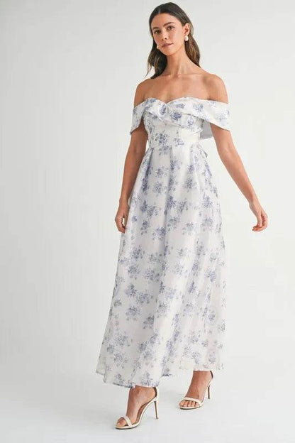 MABLE Floral Printed Off Shoulder Maxi Dress Trendsi b502265d98f841f993fdd699d5b13efa-Max-Origin