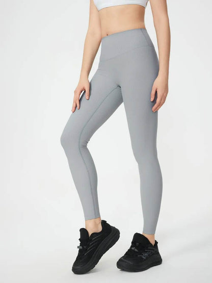 Millennia High Waist Active Leggings Light Gray Trendsi b58f9c88-7bed-401f-b9bf-04c99d407382-Max