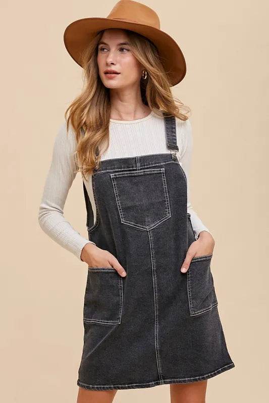Annie Wear Wide Strap Denim Overall Dress with Pockets Black Trendsi b5ecf9c8-41df-48ea-a6eb-5cb778fa5259-Max