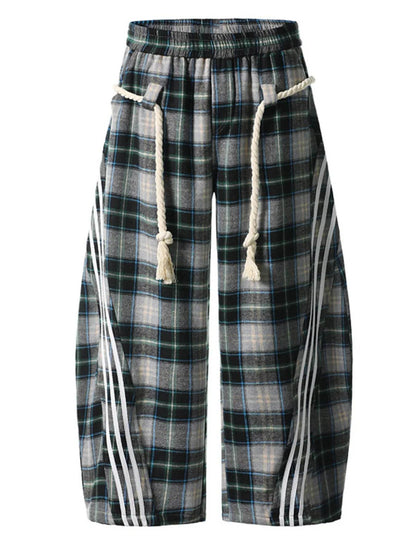Plaid Casual Pants with Side Stripes French Blue Trendsi b5f85fd0-d143-4445-8b8b-d236896c0f64-Max-Origin