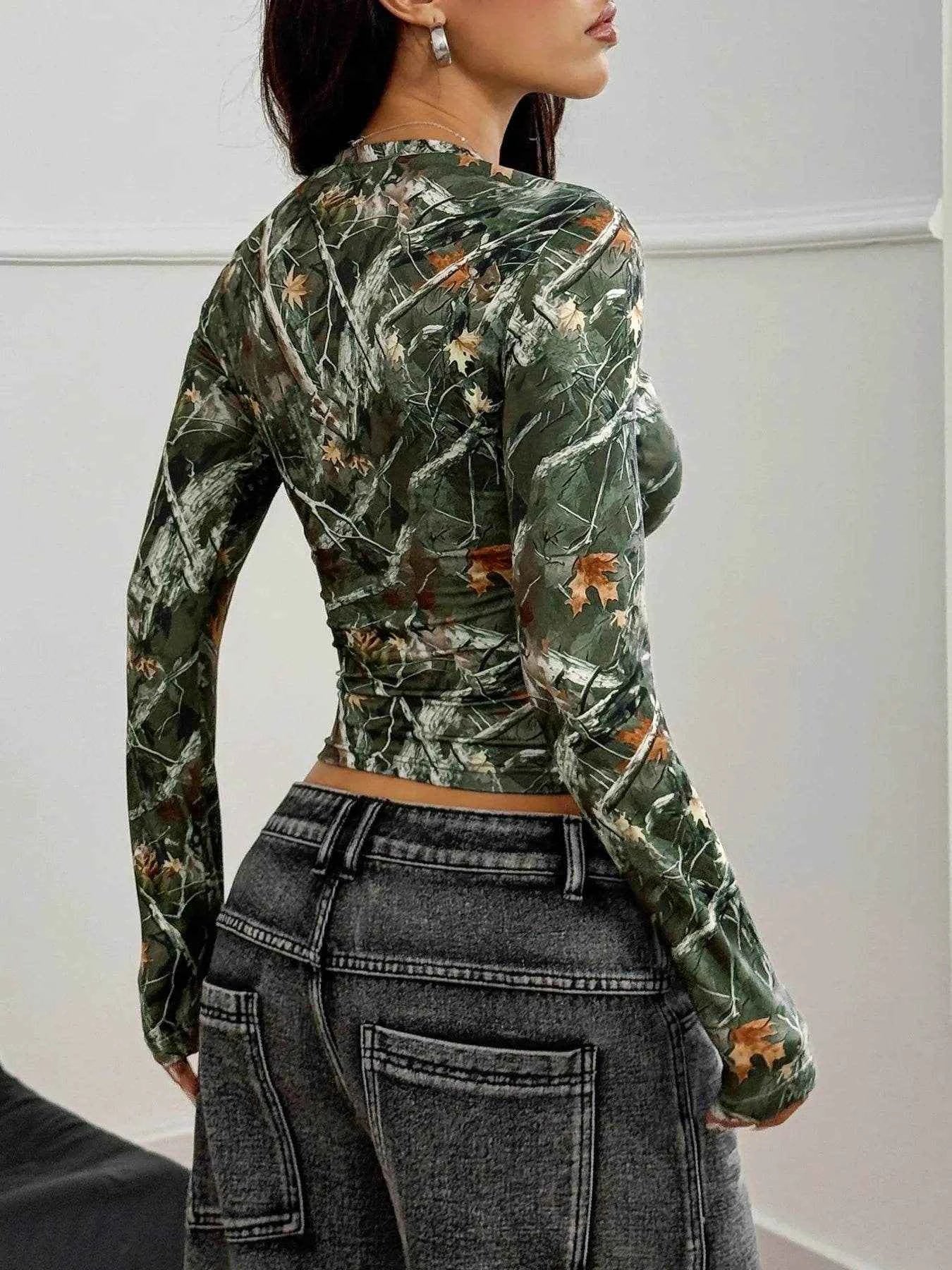 Printed Long Sleeve T-Shirt Trendsi b606d7f7782248ebbb1edf169b856219-Max-Origin