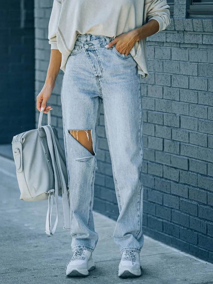 Distressed Asymmetric Waist Jeans Light Trendsi b63121ec-b535-4591-ace5-434f913e1aa1-Max