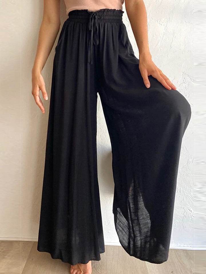 Drawstring Waist Wide Leg Pants Black Trendsi b639a8886d5d4e6485d0cd9953af5282-Max