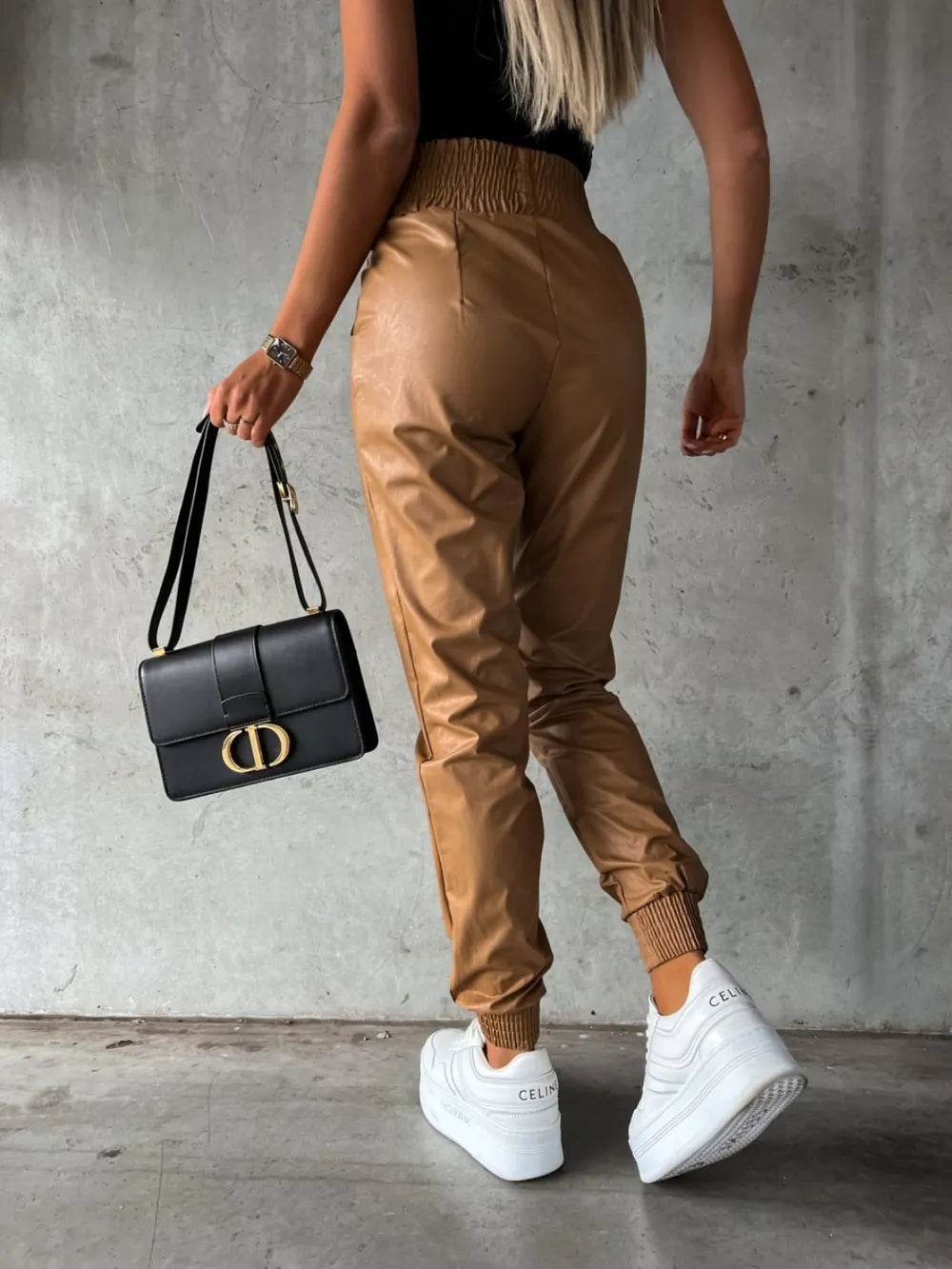 Smocked High Waist Pants with Pockets Trendsi b6777370-0425-44af-befb-11fb25963823-Max