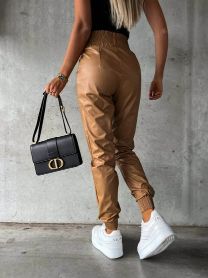 Smocked High Waist Pants with Pockets Trendsi b6777370-0425-44af-befb-11fb25963823-Max
